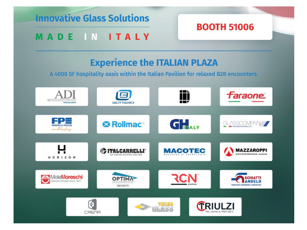 Join the Italian Pavilion at GlassBuild America 2024